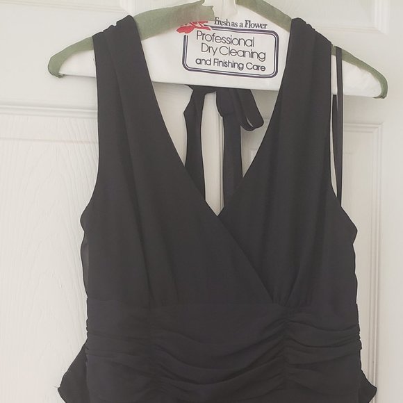 Black Halter Cocktail Dress - Picture 2 of 4